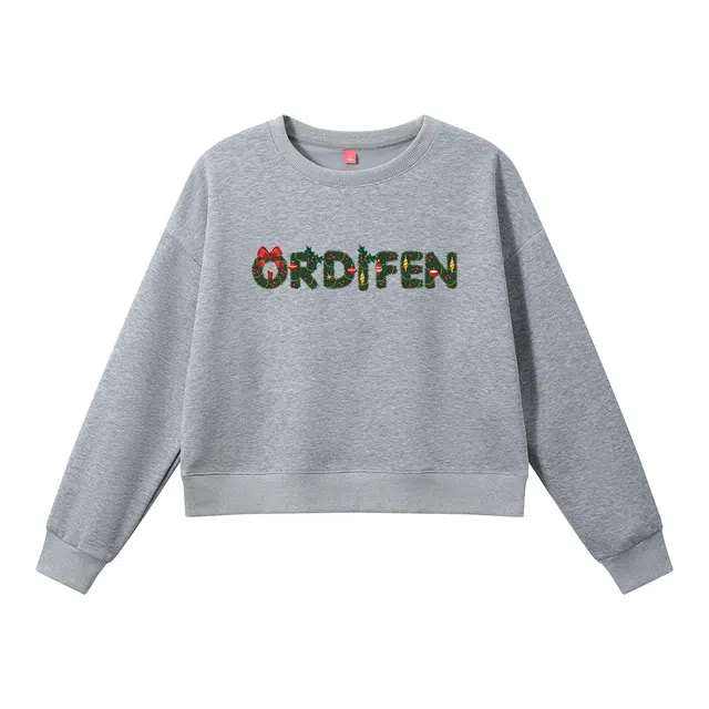 欧迪芬 美式复古高街短款无帽圆领上衣显瘦小个子百搭运动宽松休闲修身舒适亲肤卫衣 女款