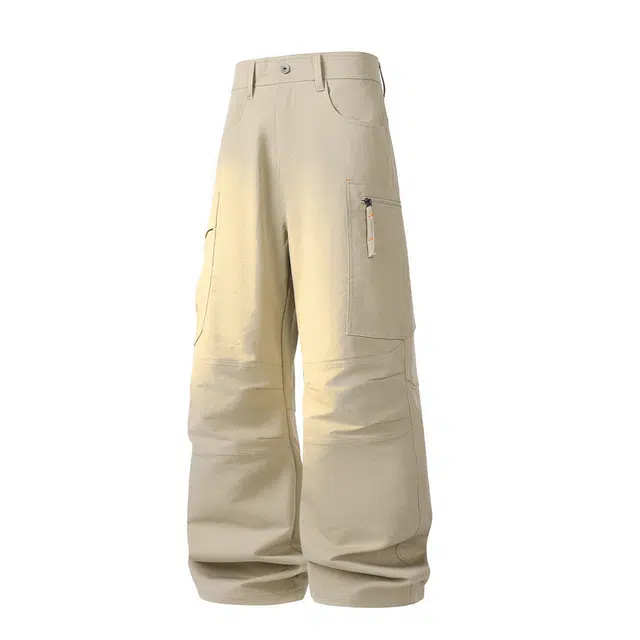 海底小纵队 休闲裤男款宽松阔腿裤户外登山工装裤 男女同款