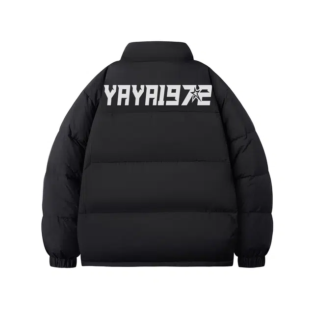 鸭鸭 保暖加厚防寒休闲立领宽松户外无性别面包服暗黑羽绒服外套 男女同款