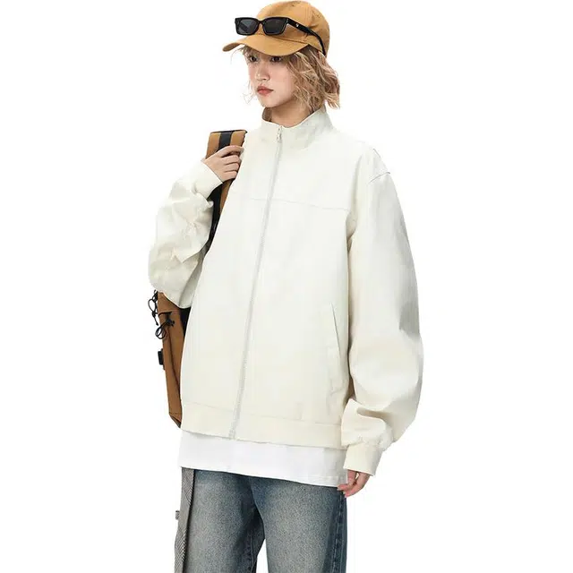 单爵 教练飞行男高级感痞帅秋季短款立领外套美式夹克 男女同款