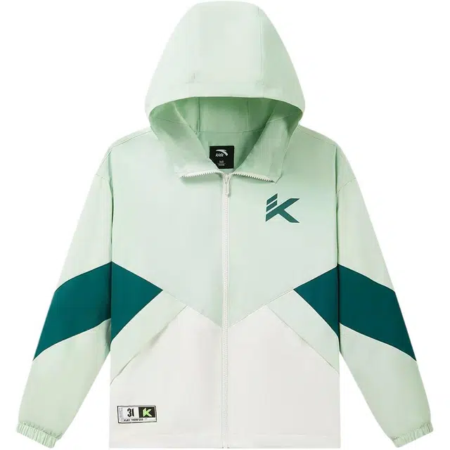 安踏儿童夹克 丝光绒冬款防风连帽宽松运动 儿童款