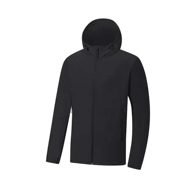 特步 中国国家霹雳舞队同款舒适透气连帽简约休闲运动夹克外套 男款 正黑色