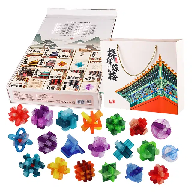 奇艺 国风孔明锁古风文创鲁班锁 解环玩具