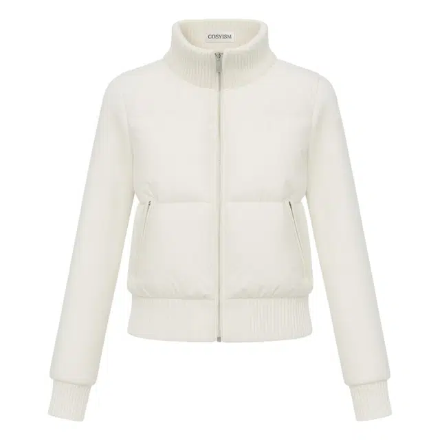 COSYISM Patchwork Sweater Short Coat