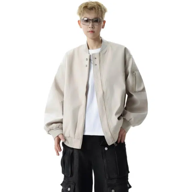 佐菲利 美式复古飞行员痞帅高级感棒球服户外防水衣外套夹克 男女同款