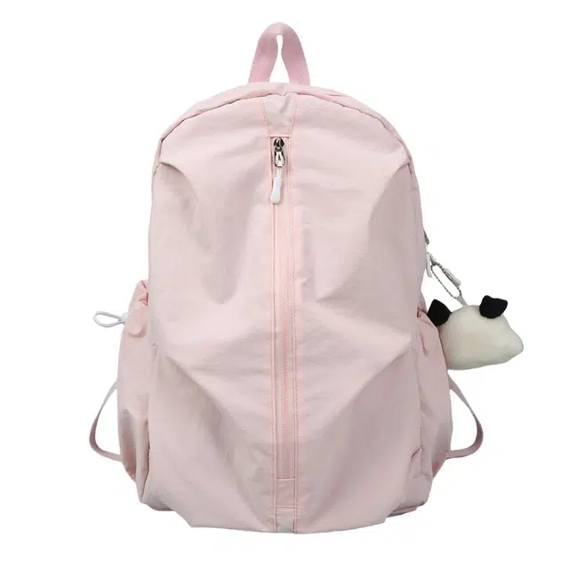 蔻蒂熊 轻便大容量纯色高中大学生书包时尚百搭可爱 涤纶 双肩包 常规 青少年 蓝色/白色/紫色/黄色/粉色/黑色