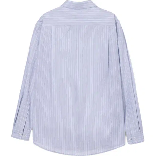 Dunst UNISEX INFORMAL SHIRT BLUE GREY STRIPE