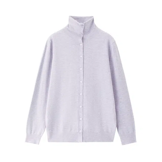 佐丹奴 羊毛混纺双面穿宽松高领针织衫 女款