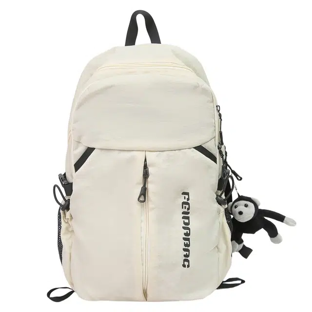 巴朗熊 日系轻便减负女大容量初中高中通勤书包户外登山旅游背包男 尼龙 双肩包 常规 男女同款情侣款 多色