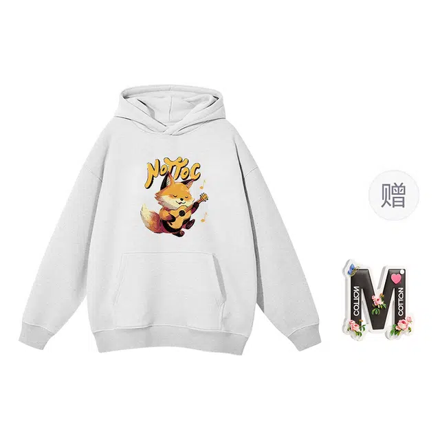 棉购 美式连帽简约宽松长袖卫衣 女款