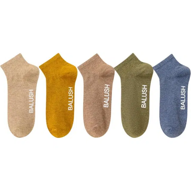 黛梦恋 透气防臭纯色简约短袜 男款