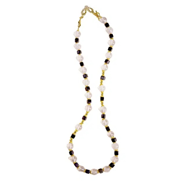 子婳 学业事业上岸定情信物小众复古时尚优雅温婉高级感#好运 白水晶 项链 男女同款情侣款