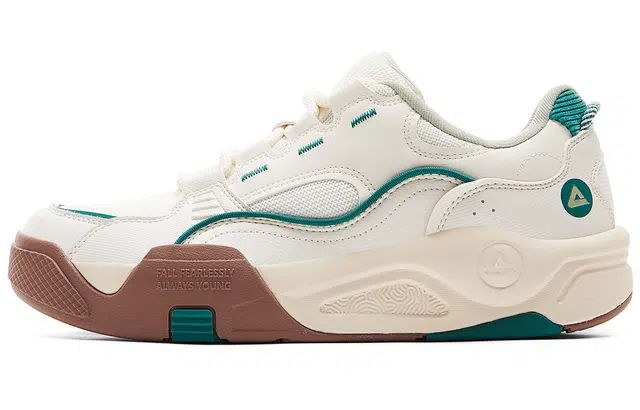 匹克 态极漫游 解构风 出街百搭 包裹性耐磨防滑 低帮 板鞋 男款 白绿色