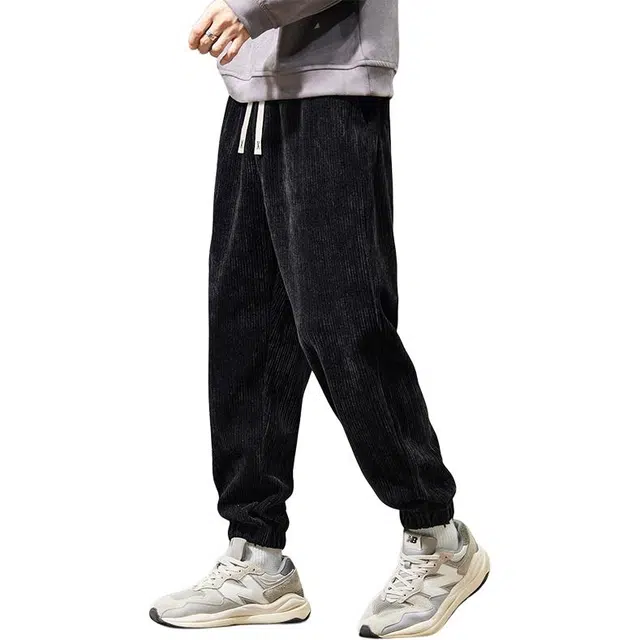 么宁 韩版宽松束脚裤潮流时尚个性运动卫裤简约百搭舒适透气休闲裤 男女同款