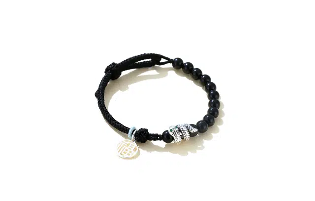 迎百宝 蛇来运转 福牌卷卷蛇 新中式国潮风本命年事事顺遂生肖福蛇编绳#好运 合金 手链 男女同款情侣款