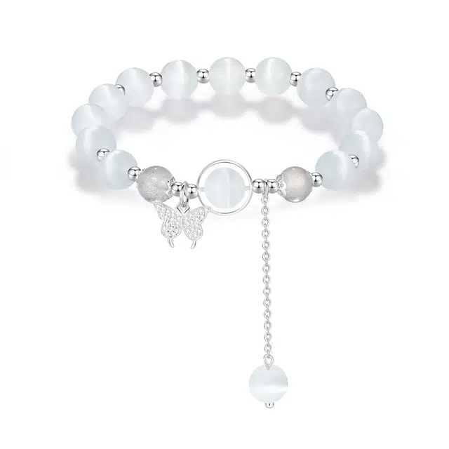 七可 在逃公主招财好运福蝶  蝶舞翩翩星月之恋高级质感转运 清冷白月光心动#好运 琉璃 手串 女款