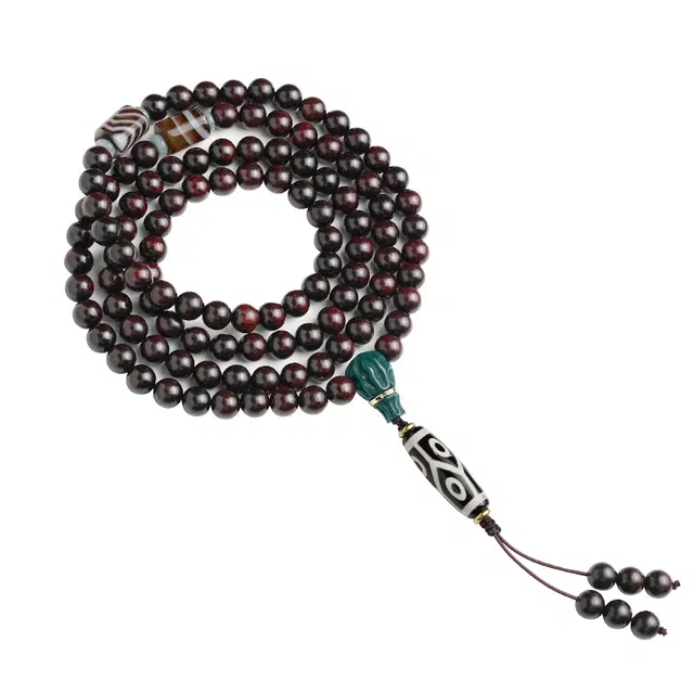 宣华意 国潮民族风时尚典雅高端老料原木文玩念珠 平安顺遂 日进斗金#好运 叠戴 紫檀属 手串 男女同款情侣款