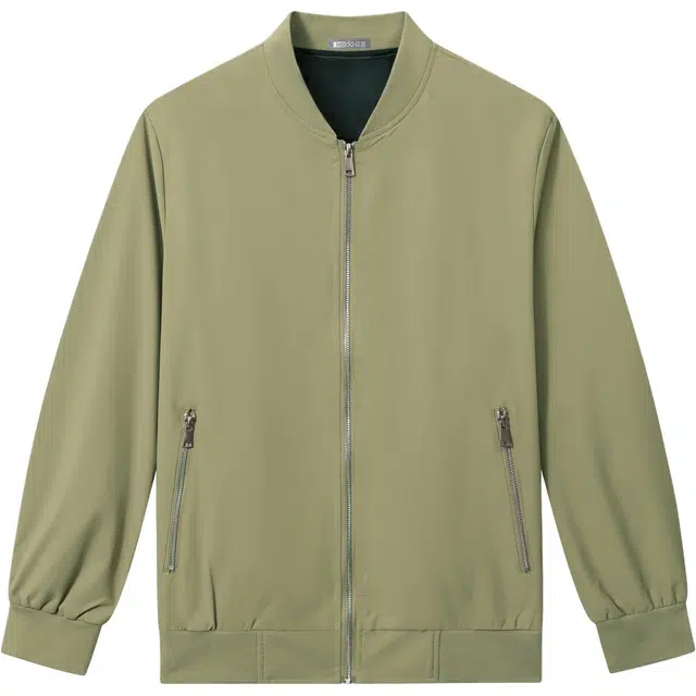 红豆 美式复古易打理棒球领纯色行政轻商务宽松百搭休闲通勤长袖外套夹克 男款