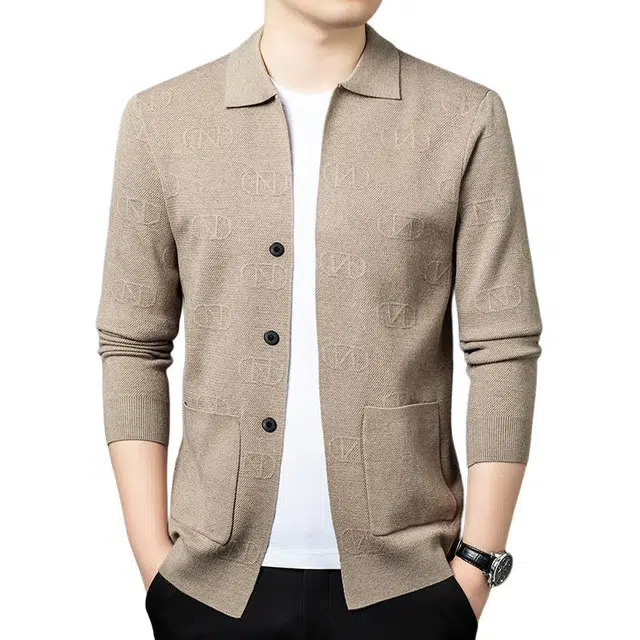 太子龍 美式休闲针织开衫外穿春秋潮流毛线衣夹克外套 男款