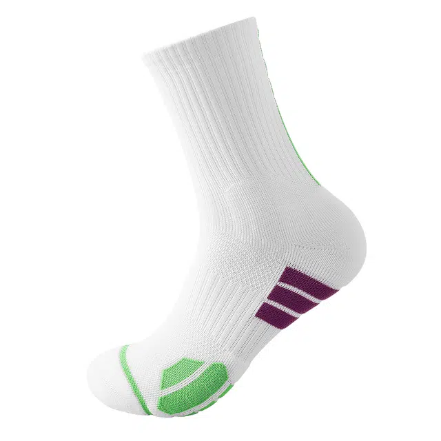 拾袜记 实战运动专业中筒袜吸汗透气定向减震防滑毛巾底篮球袜 男款