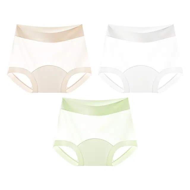 二三二三 轻薄冰丝无痕隐形透气内裤亲肤柔软舒适防卷边防夹臀凉感小平角内裤日常百搭简约小清新短裤组合装 平角内裤 女款
