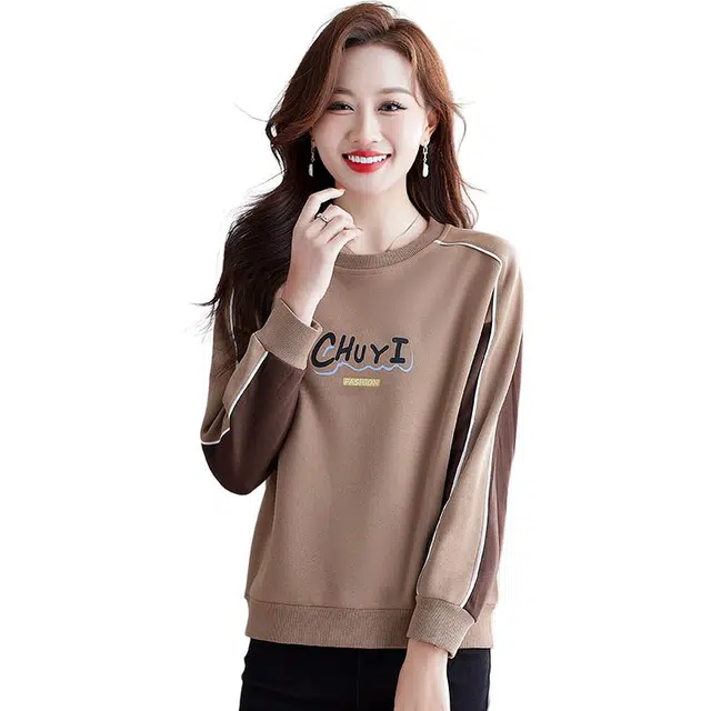 左岸 字母宽松适中圆领长袖卫衣 女款