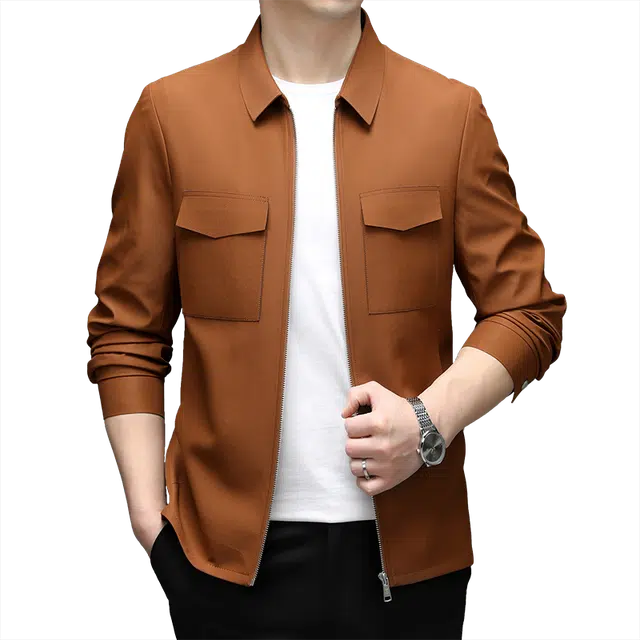 太子龍 翻领纯色舒适百搭夹克外套 男款