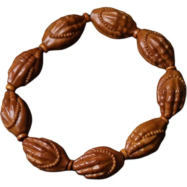 得笙陌 佛手转运国潮雕刻新中式手持串#好运 橄榄核 手串 男女同款情侣款