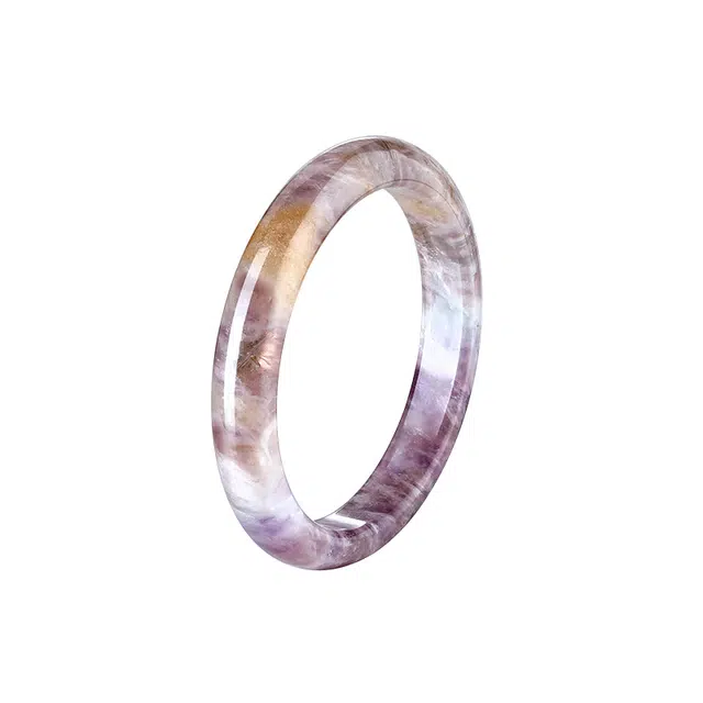 梦金园 新中式国风 复古简约精致优雅温柔气质 #好运天然 紫水晶 手镯 女款