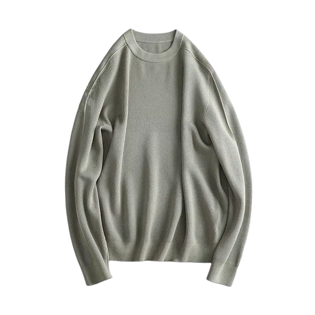 空城计 秋韩系极简轻奢绵羊毛圆领可机洗抗起球针织衫 男女同款