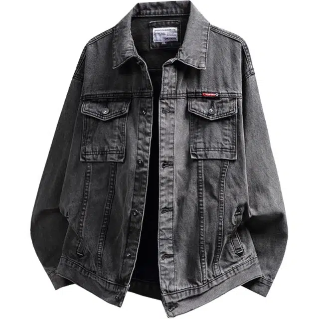 佐菲利 美式休闲外衣服宽松工装复古夹克百搭潮流帅气褂子牛仔外套 男女同款