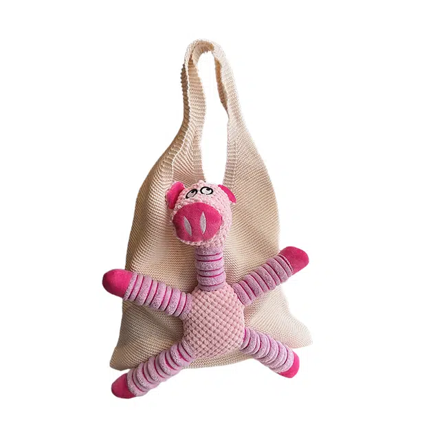 捷朗仕 可爱学生上课通勤百搭 针织 单肩包 女款 多色