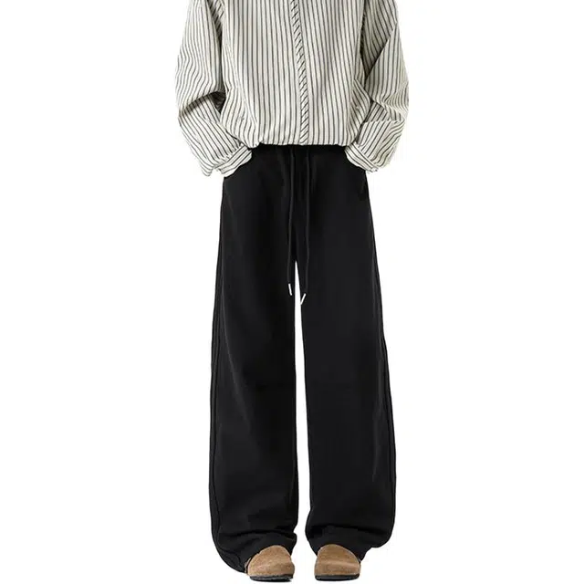 佐菲利 美式复古潮流宽松直筒纯色百搭纯棉工装水洗长裤休闲裤 男女同款