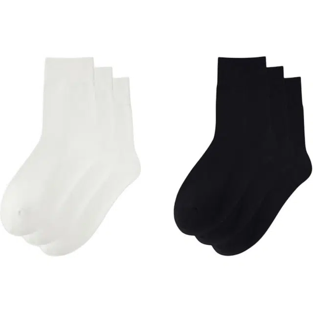 潞优野 纯棉百搭透气舒适袜子女生精梳棉松口夏秋四季款中筒袜 女款