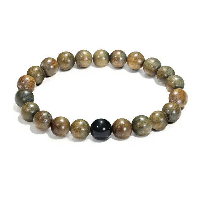 【普陀山官方已过香】 普陀山文创 平静祥和古风禅意平安吉祥手持文玩佛珠小众设计一帆风顺清香时尚百搭手饰#好运 绿檀 手串 男女同款情侣款