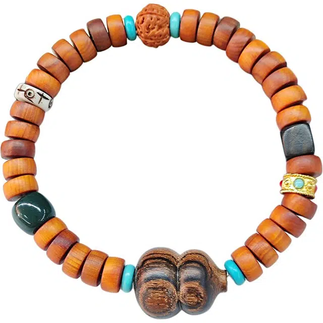 得笙陌 原创设计药片珠禅意多宝藏式文玩#好运 崖柏 手串 男女同款情侣款