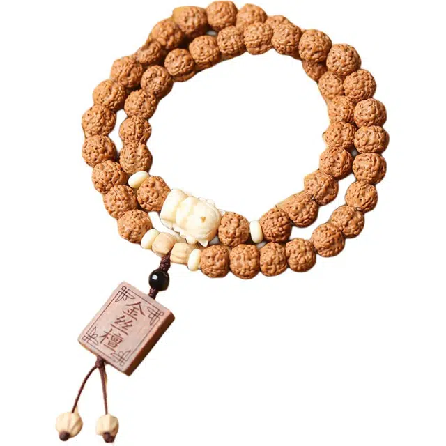得笙陌 国潮新中式转运方牌#好运 金刚菩提 手串 男女同款情侣款