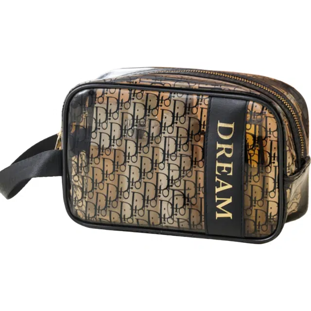 环邦加宽手提可提可挎舒适手提方便出行金属拉链拉合顺畅防水材质隔离保护化妆包 收纳多层