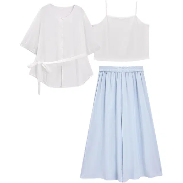 爱依服 文艺知性气质五分袖休闲套装 女款