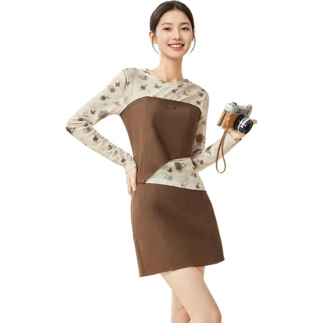 爱依服 设计感显瘦美式辣妹风裙装套装 女款