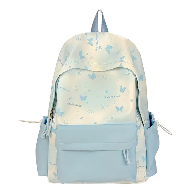 南潇湘 时尚潮流百搭大容量 牛津布 双肩包 大号 女款 蓝色/黄色/白色/粉色/绿色