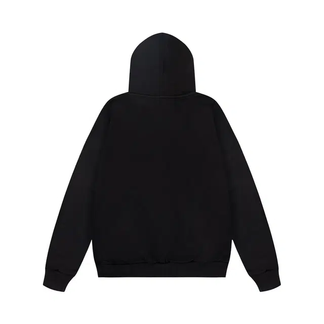 萌芽熊 美式高街系列长袖复古宽松帽衫百搭字母印花学院风时尚潮流休闲打底衫连帽内搭重磅通勤上衣舒适卫衣 男女同款