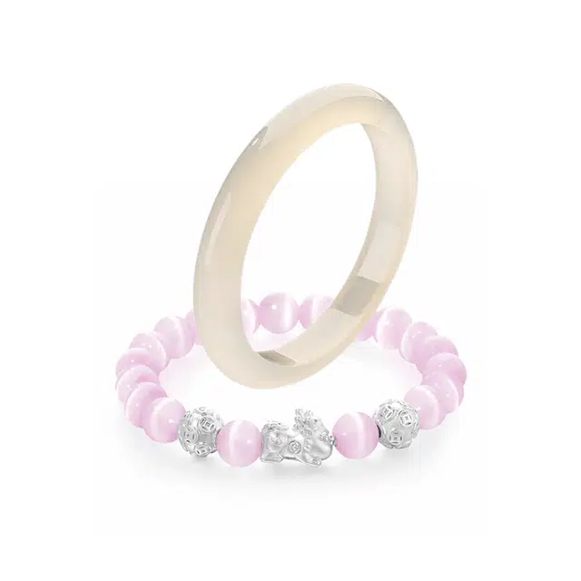 【精选高品质】香槟金一步一响 复古轻奢高级感 清冷气质显白 汉服旗袍古风宫廷风 岁月静好 #好运 玻璃猫眼 手镯 男女同款情侣款