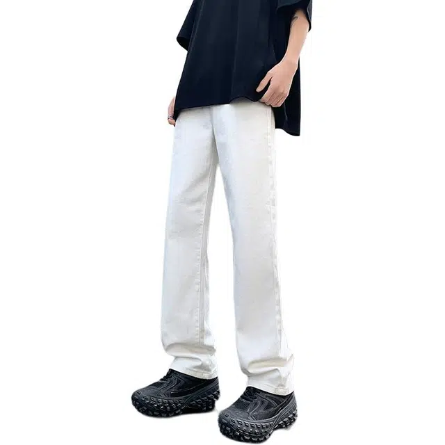 单爵 美式微喇裤男早秋穿搭高级感直筒裤牛仔裤 男女同款