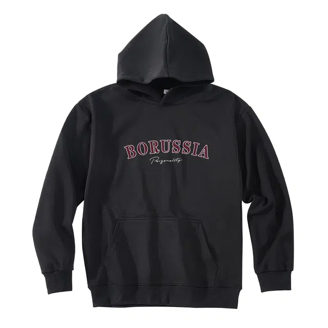 普鲁士多特蒙德 美式潮牌高街宽松连帽重磅上衣外套舒适字母印花设计休闲学院风长袖卫衣 男女同款