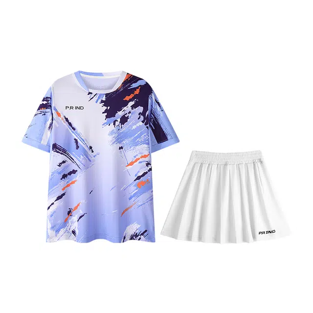 浦锐 万花筒舒适简约休闲百搭日常户外羽毛球服 女款
