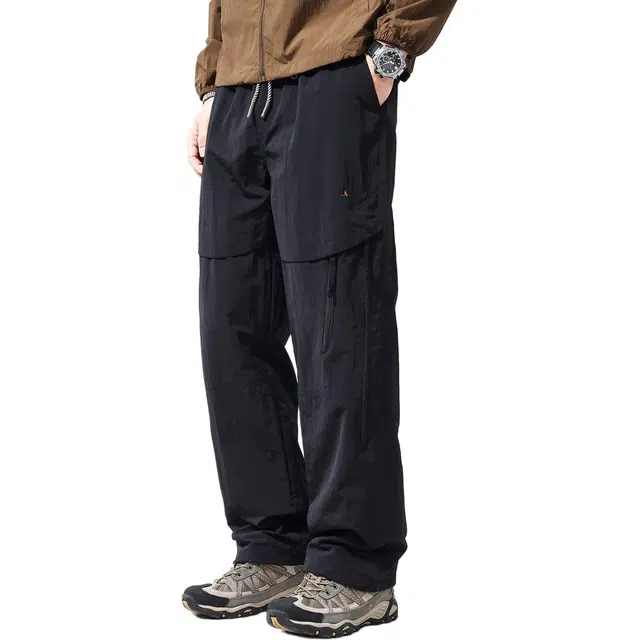 洞洞拐 户外登山直筒简约纯色工装裤 男女同款