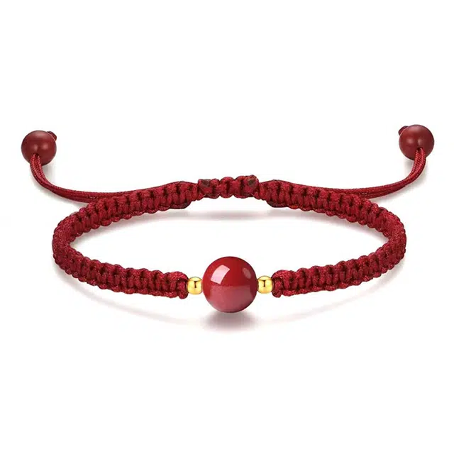 老冯记银楼 转运手工编织红绳#好运 朱砂 手绳 男女同款情侣款