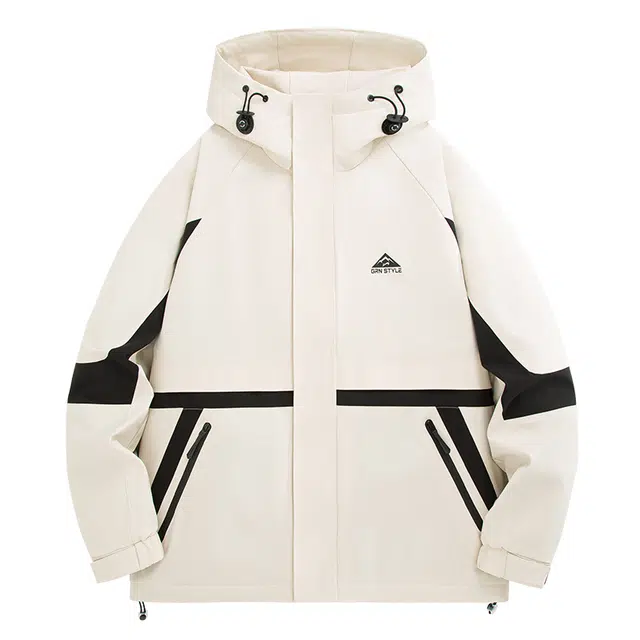 贵人鸟 暖行系列 户外山系字母印花拼接撞色连帽防风拒水加厚保暖棉衣棉服外套 男女同款