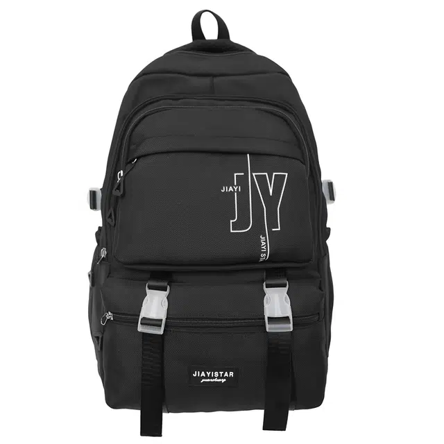 蔻蒂熊 日系女大学生简约书包男大容量百搭潮酷旅行 涤纶 双肩包 常规 青少年 白色/灰色/黑色/卡其色/蓝色